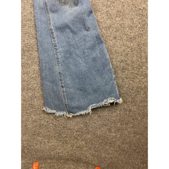 Bridge by Gly Hi Rise Flare Leg Jeans Women's 25 Distressed Blue Patchwork - Picture 7 of 16